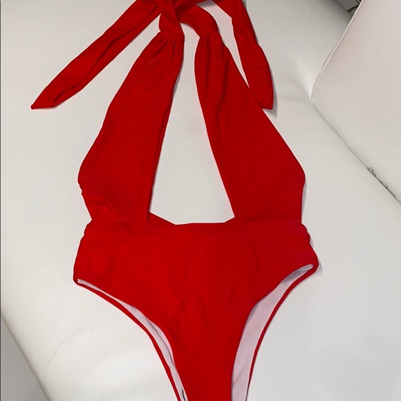 Other - Sexy Red One Piece Halter Monokini